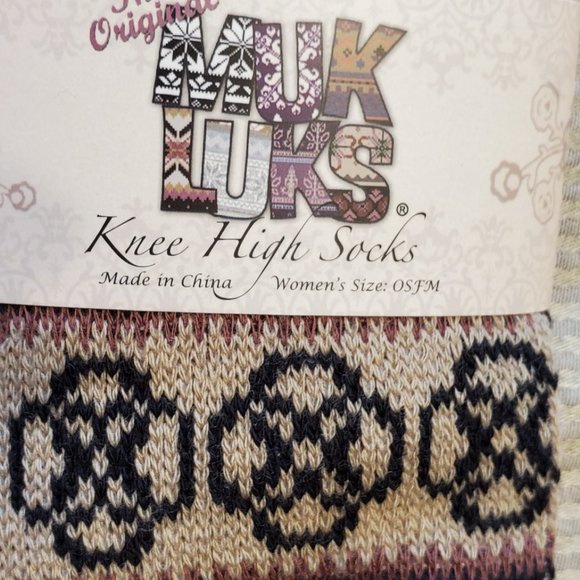 Muk Luks Nordic Print Knee-Hi Socks New with Tags - Picture 4 of 5